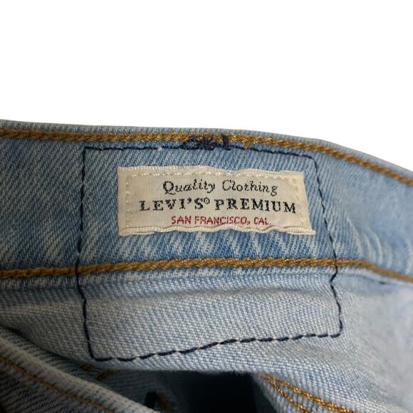 Levis Premium Wedgie Straight Button Fly Jeans Womens Size 25 x 26 - Picture 8 of 11